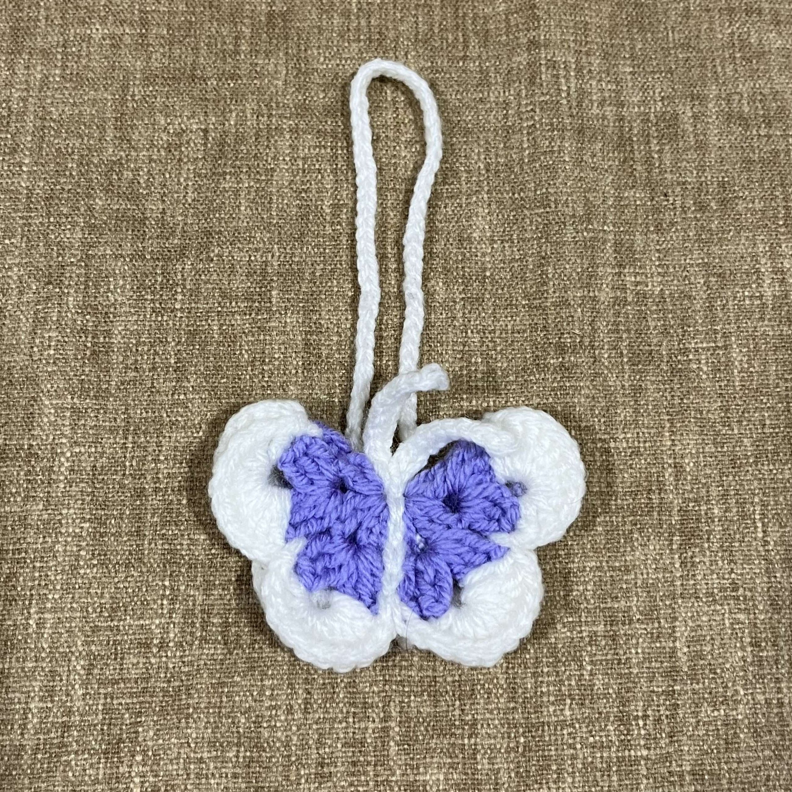 Crochet Butterfly Bag Charm