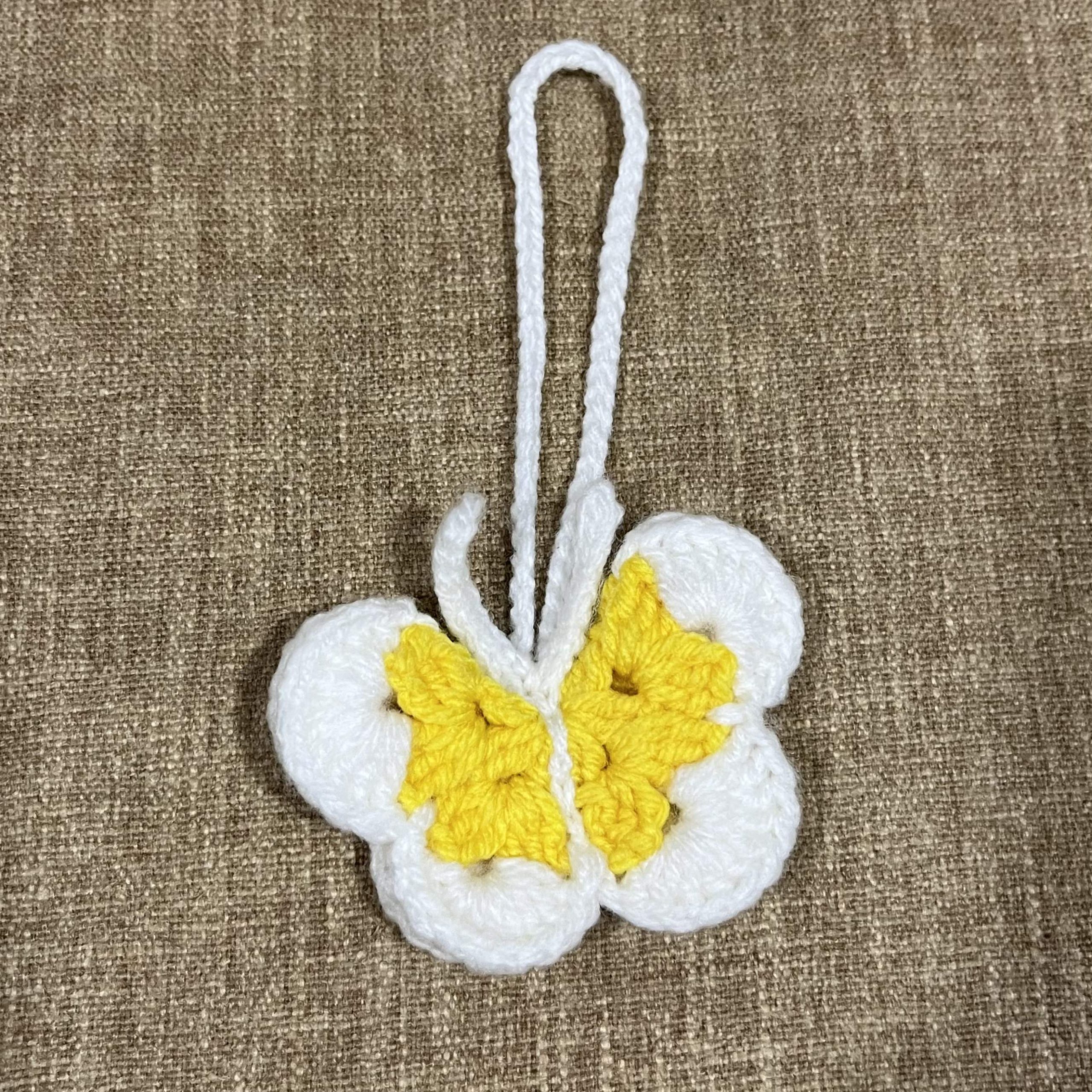 Crochet Butterfly Bag Charm