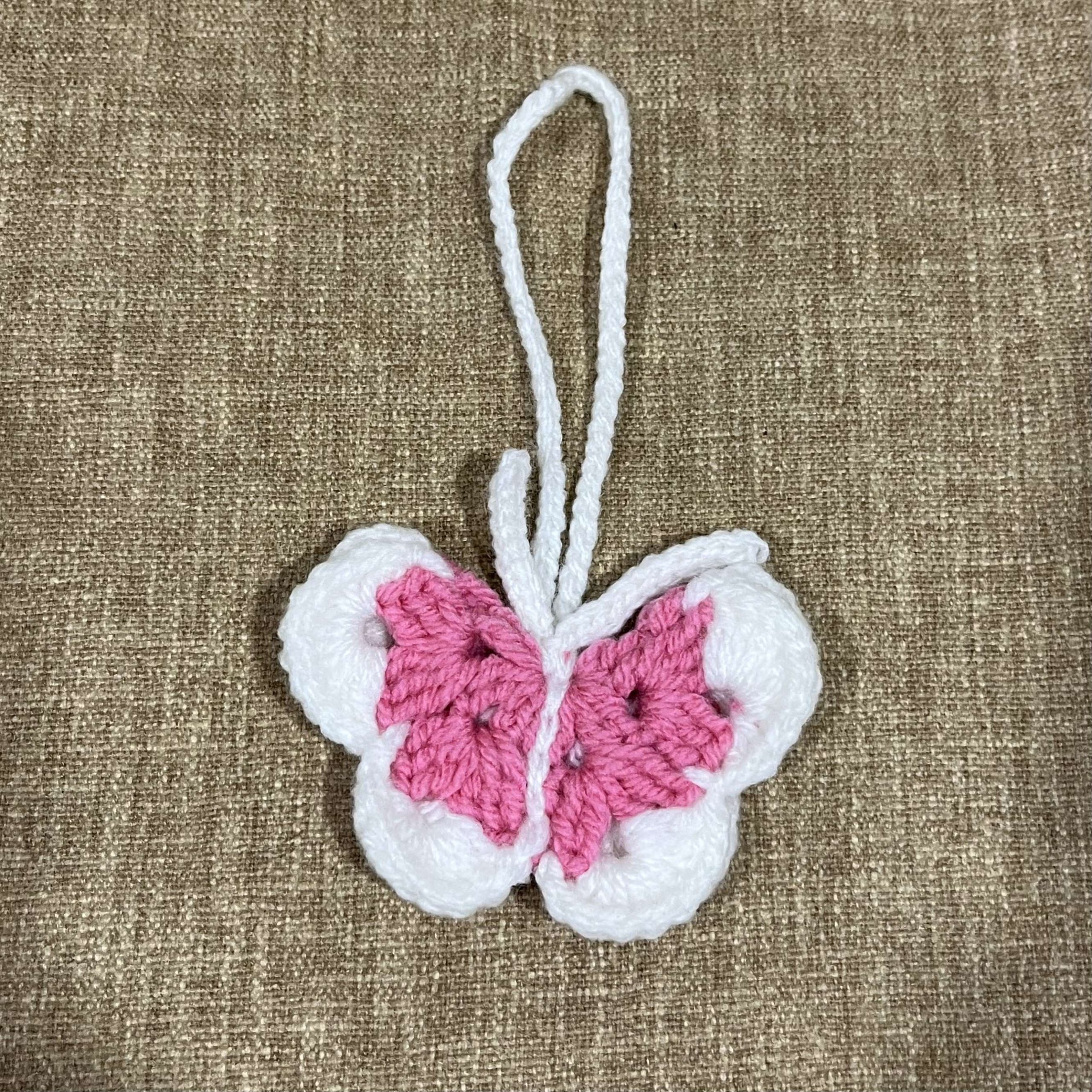 Crochet Butterfly Bag Charm