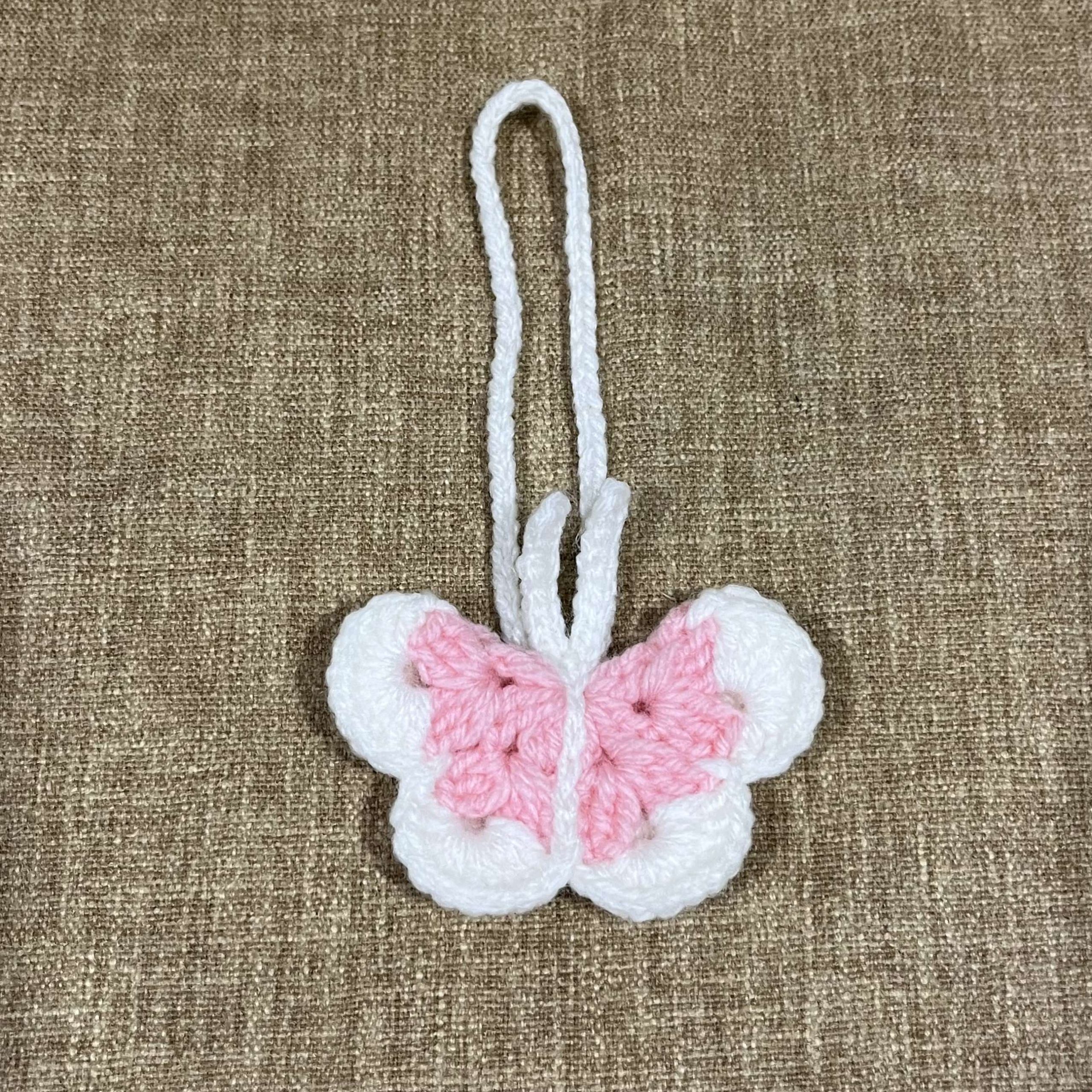 Crochet Butterfly Bag Charm