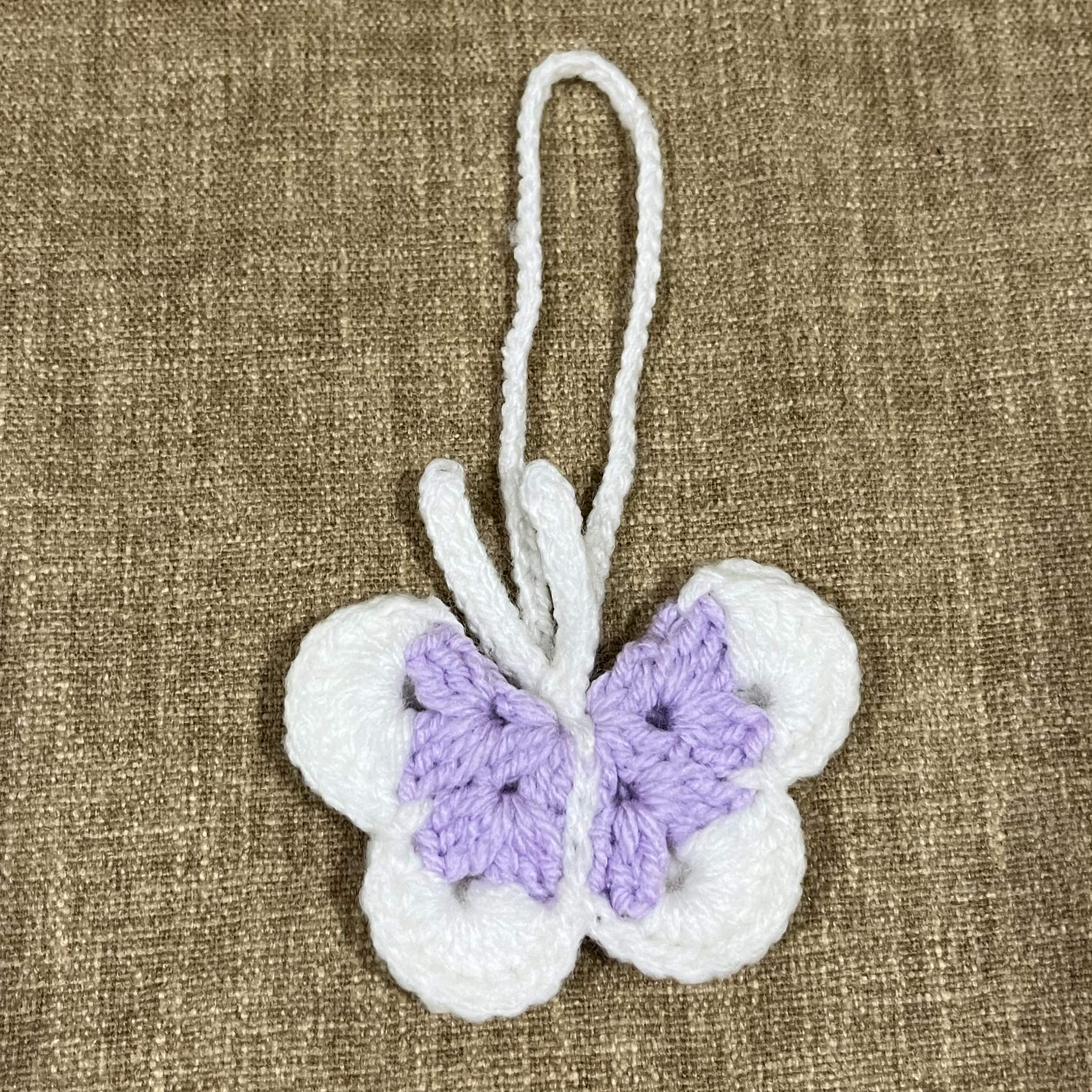 Crochet Butterfly Bag Charm