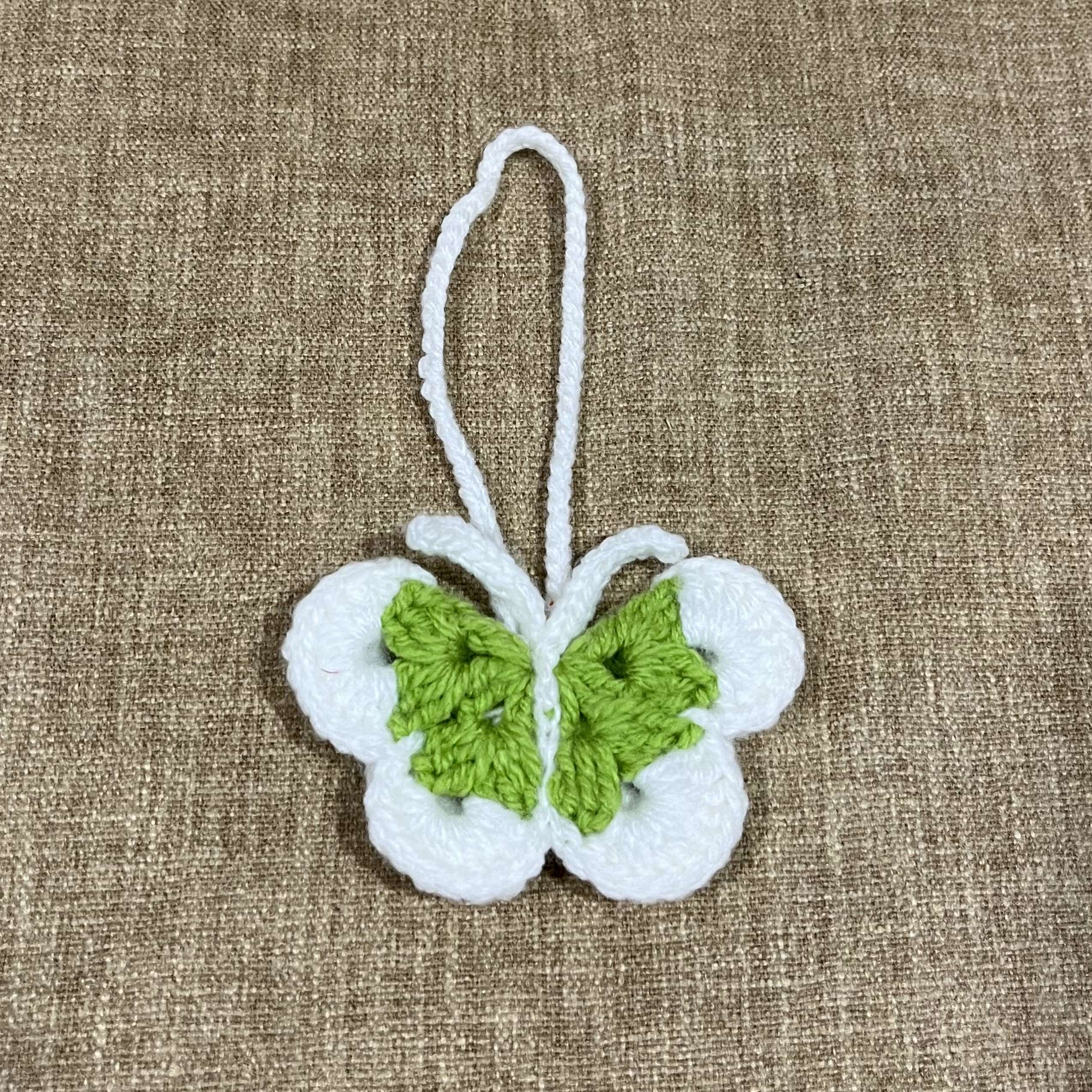 Crochet Butterfly Bag Charm