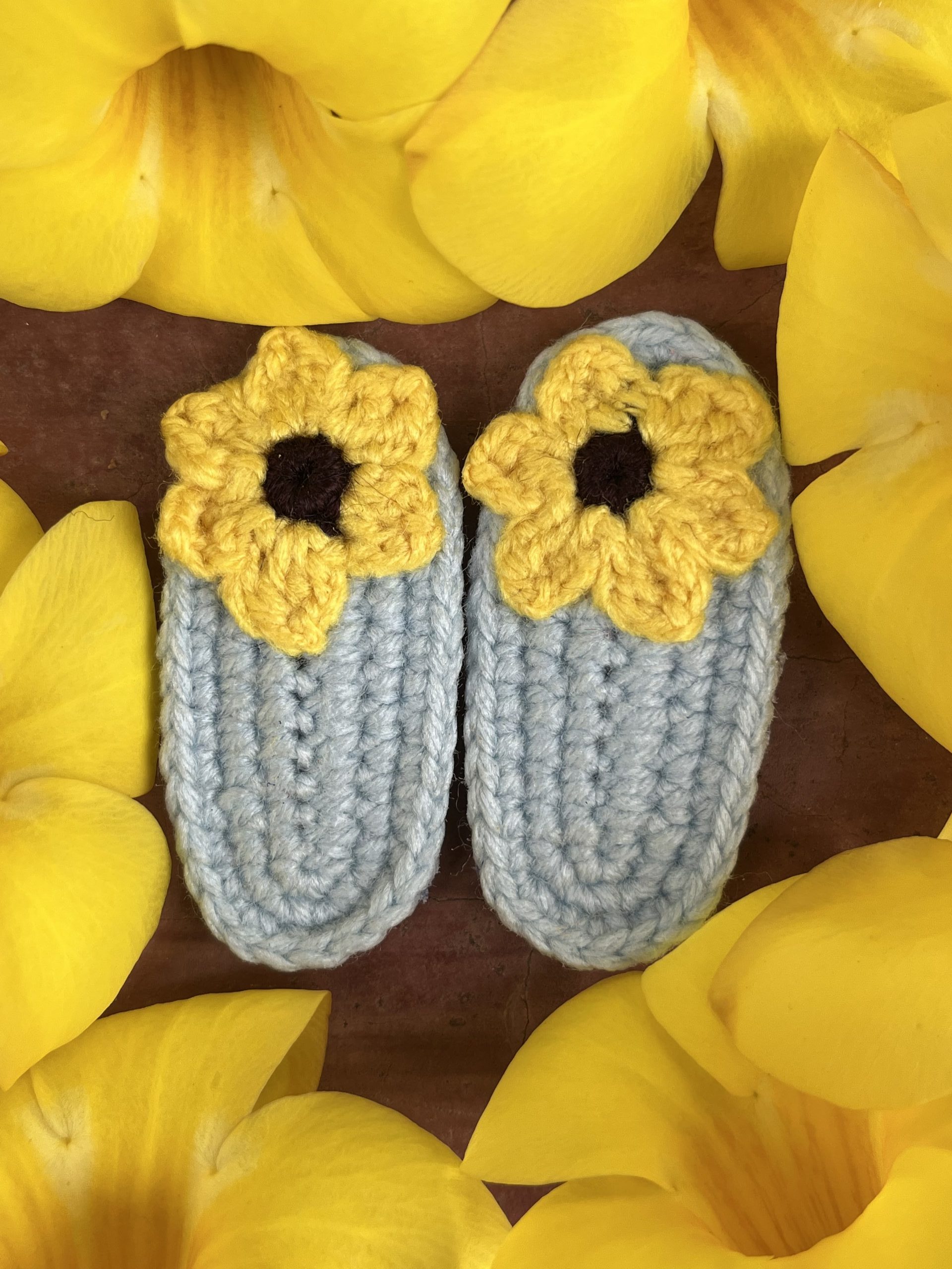 Crochet Mini Sunflower Hairclips