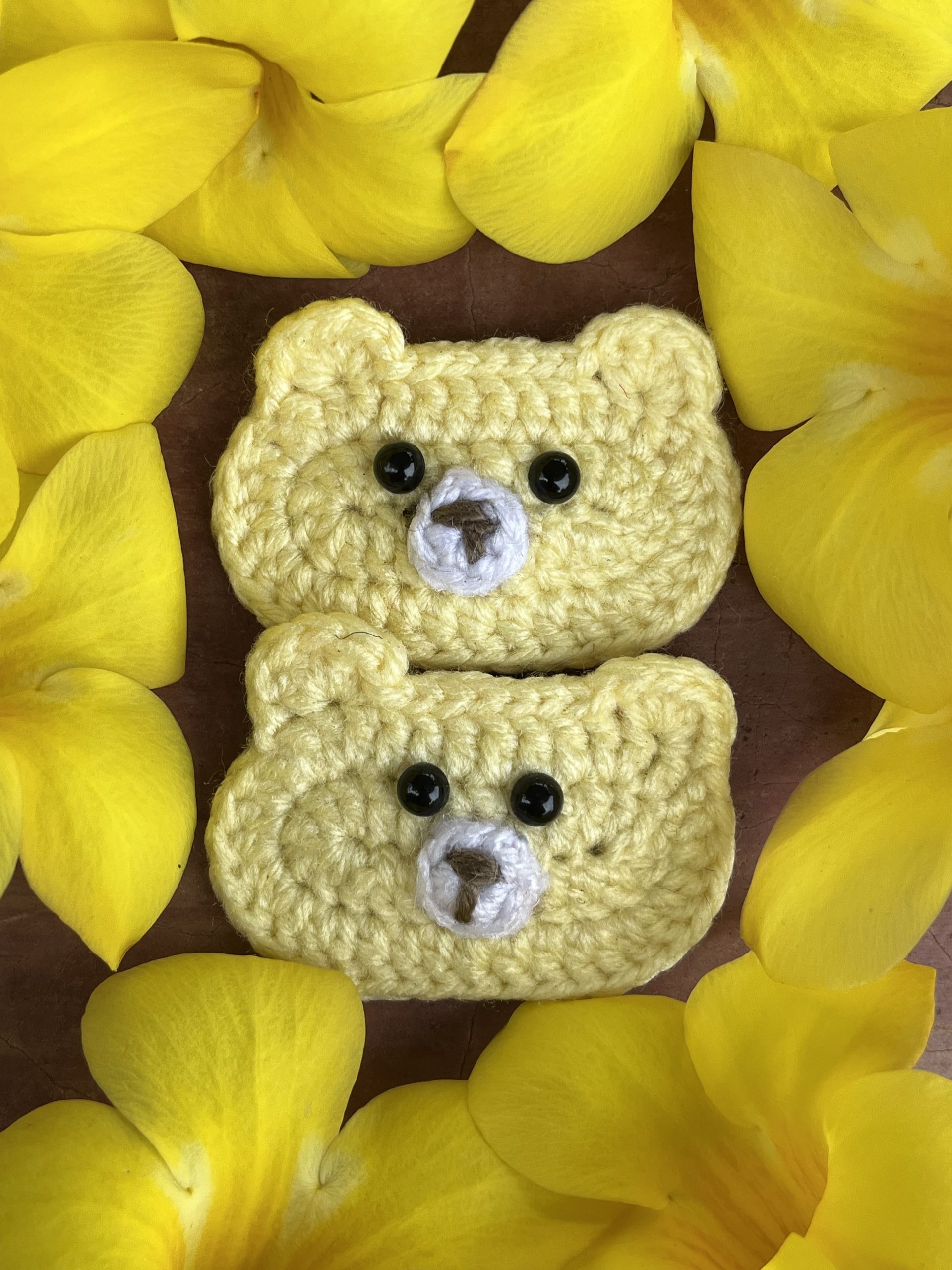 Crochet Teddy Bear Hairclips