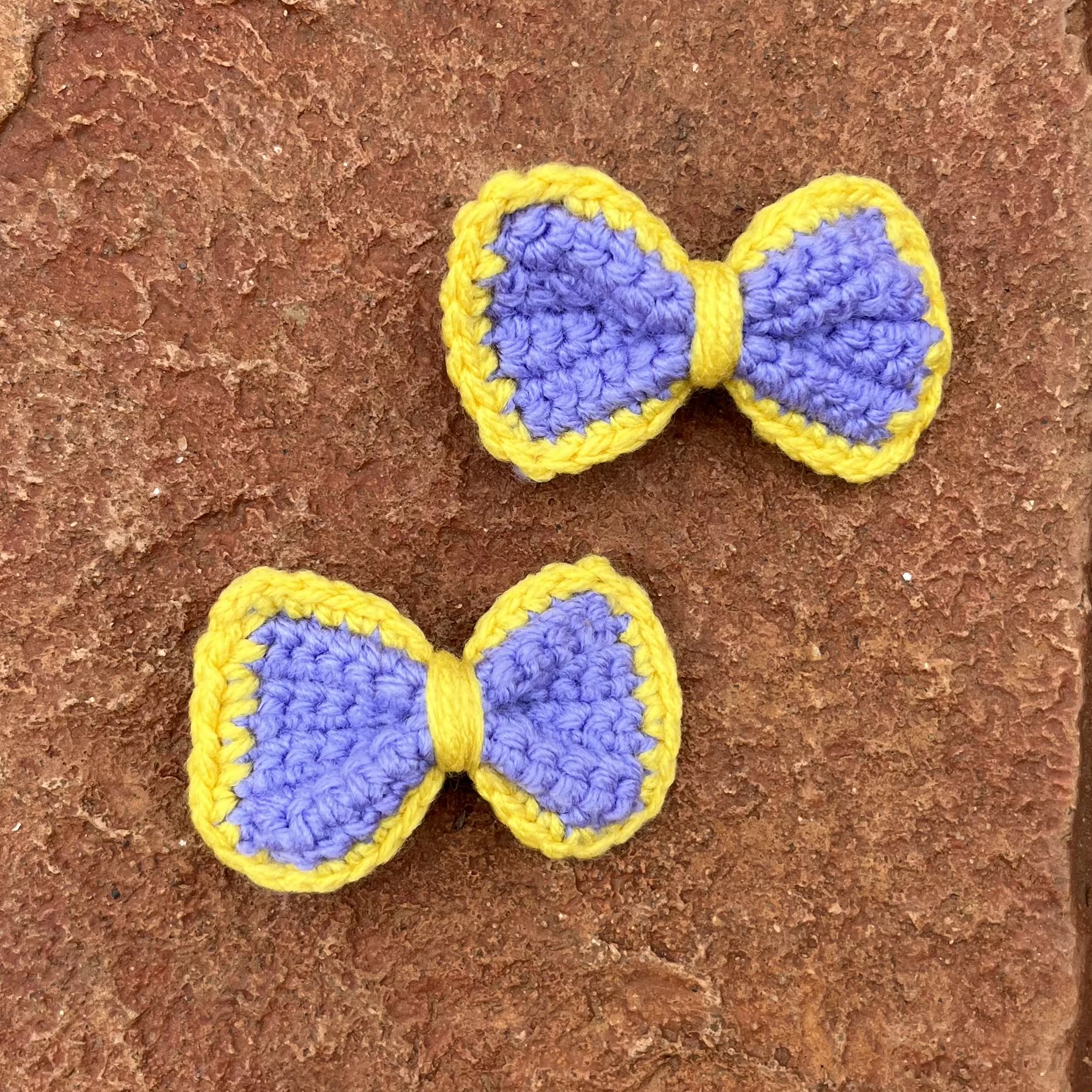 Crochet Bow Hairclips