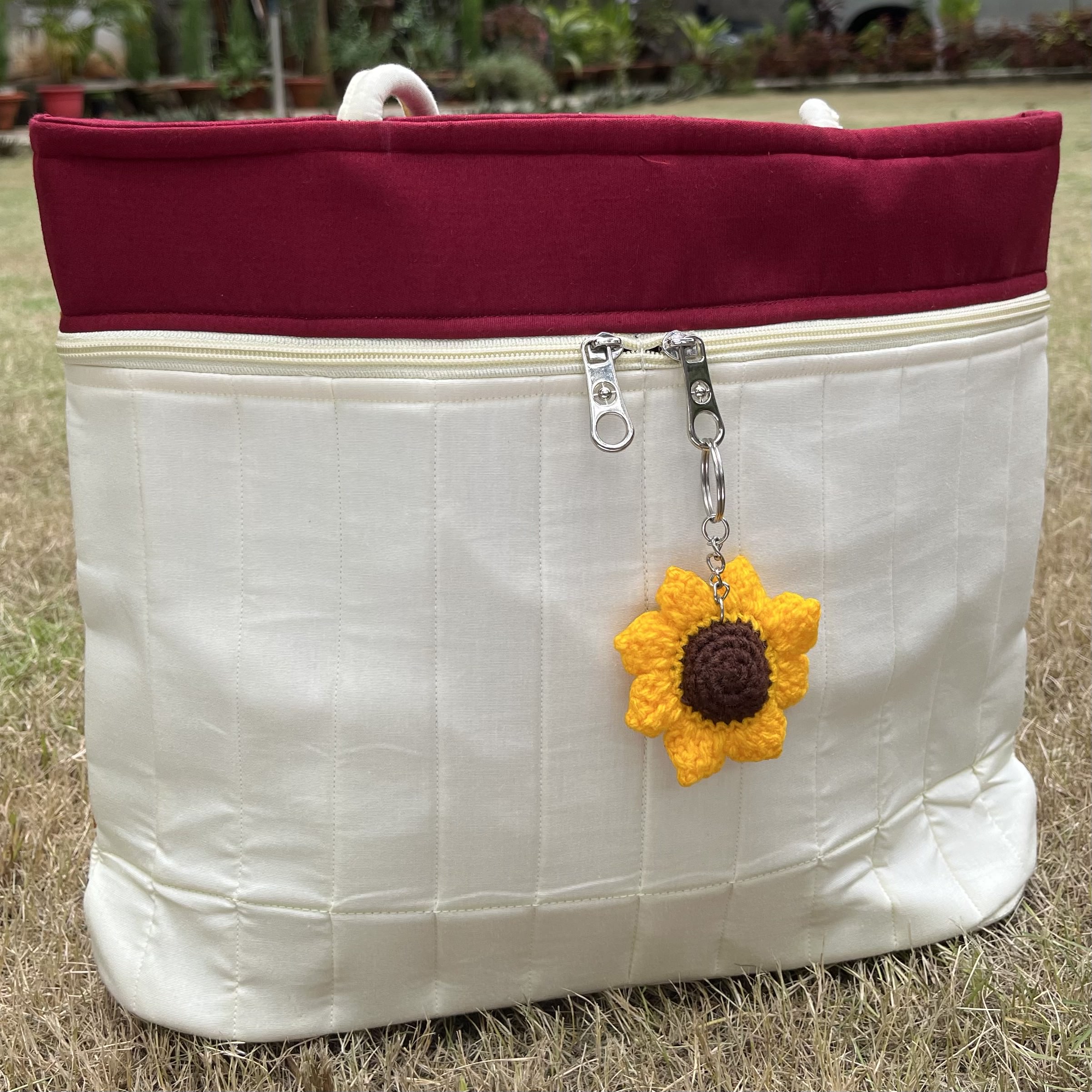 Crochet Sunflower Keychain